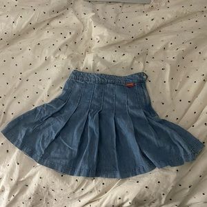 h&m brand jean pleated skirt